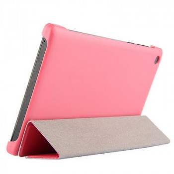 Сегментарный чехол книжка подставка на непрозрачной поликарбонатной основе для Lenovo Tab 2 A7-20 Розовый