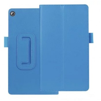Чехол книжка подставка с рамочной защитой экрана и крепежом для стилуса для Lenovo Tab 2 A7-20  Голубой