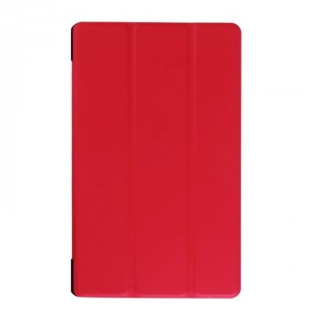 Сегментарный чехол книжка подставка на непрозрачной поликарбонатной основе для Lenovo Tab 3 8 Красный