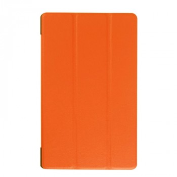 Сегментарный чехол книжка подставка на непрозрачной поликарбонатной основе для Lenovo Tab 3 8 Оранжевый