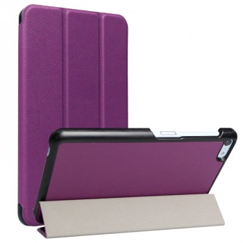 Сегментарный чехол книжка подставка на непрозрачной поликарбонатной основе для Huawei MediaPad T2 7.0 Pro  Фиолетовый
