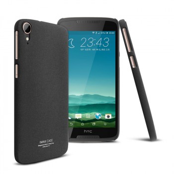 Пластиковый непрозрачный матовый чехол с повышенной шероховатостью для HTC Desire 828  Черный