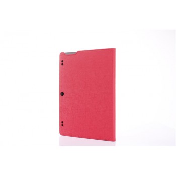 Сегментарный чехол книжка подставка текстура Линии с рамочной защитой экрана для Lenovo Tab 2 A10-30/Tab 10 TB-X103F Красный