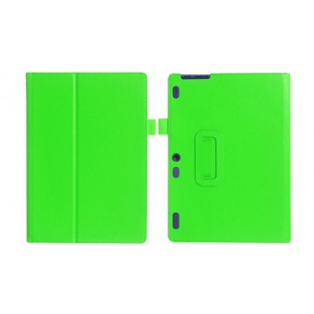 Чехол книжка подставка с рамочной защитой экрана и крепежом для стилуса для Lenovo Tab 2 A10-30/Tab 10 TB-X103F Зеленый