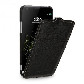 Кожаный чехол вертикальная книжка (премиум нат. кожа) для LG G5