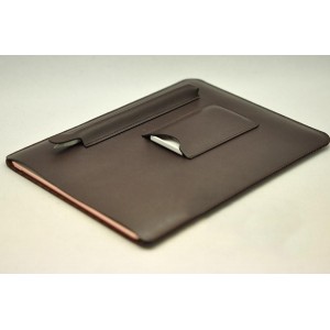 Кожаный мешок (иск. кожа) с отсеком для карт и стилуса для Ipad Pro Коричневый