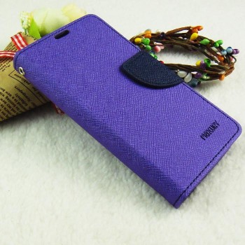 Чехол портмоне подставка на силиконовой основе на дизайнерской магнитной защелке для Sony Xperia X Фиолетовый