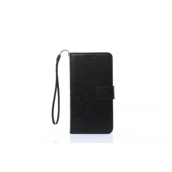 Чехол портмоне подставка текстура Узоры на силиконовой основе на магнитной защелке для Sony Xperia X Performance Черный