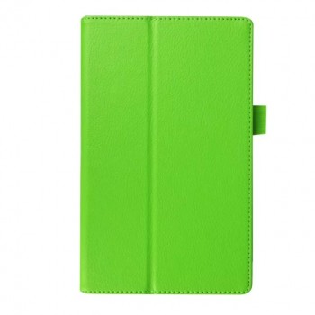 Чехол книжка подставка с рамочной защитой экрана и крепежом для стилуса для Lenovo Tab 3 8  Зеленый