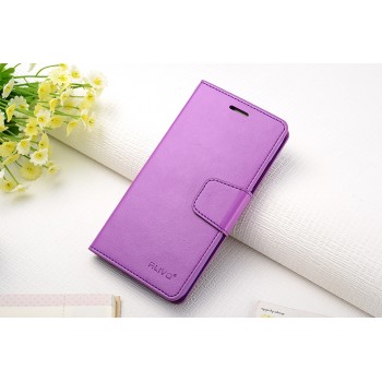 Чехол портмоне подставка на силиконовой основе на магнитной защелке для Huawei GR3  Фиолетовый