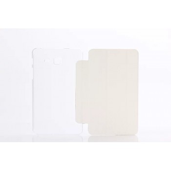Сегментарный чехол книжка подставка текстура Узоры на транспарентной поликарбонатной основе для Samsung Galaxy Tab A 7 (2016)  Белый