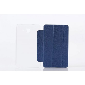 Сегментарный чехол книжка подставка текстура Узоры на транспарентной поликарбонатной основе для Samsung Galaxy Tab A 7 (2016)  Синий