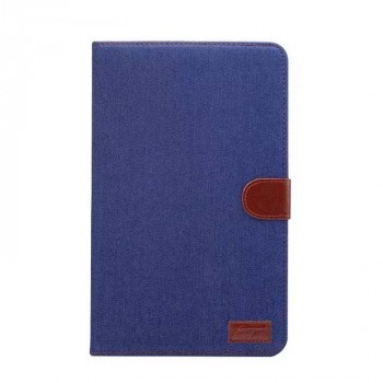 Чехол книжка подставка на непрозрачной поликарбонатной основе с магнитной защелкой и отсеком для карт для Samsung Galaxy Tab A 10.1 (2016)  Синий