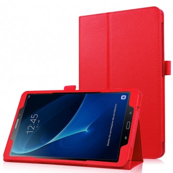 Чехол книжка подставка с рамочной защитой экрана и крепежом для стилуса для Samsung Galaxy Tab A 10.1 (2016) Красный