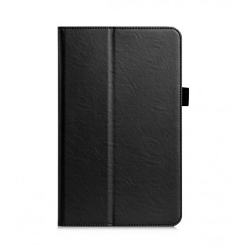 Чехол книжка подставка с рамочной защитой экрана, крепежом для стилуса, отсеком для карт и поддержкой кисти для Samsung Galaxy Tab A 10.1 (2016) Черный