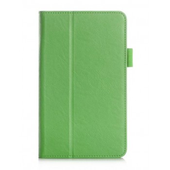 Чехол книжка подставка с рамочной защитой экрана, крепежом для стилуса, отсеком для карт и поддержкой кисти для Samsung Galaxy Tab A 7 (2016)  Зеленый
