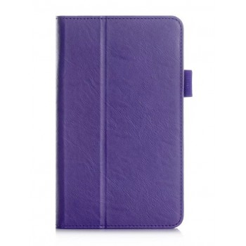 Чехол книжка подставка с рамочной защитой экрана, крепежом для стилуса, отсеком для карт и поддержкой кисти для Samsung Galaxy Tab A 7 (2016)  Фиолетовый