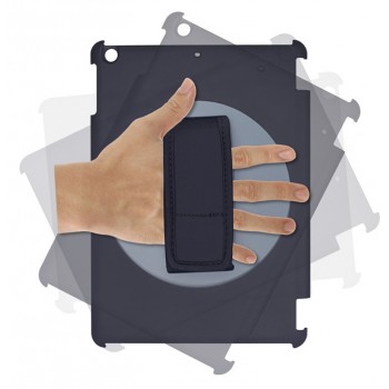 Сегментарный чехол книжка подставка на непрозрачной поликарбонатной основе с поддержкой кисти для Ipad Air