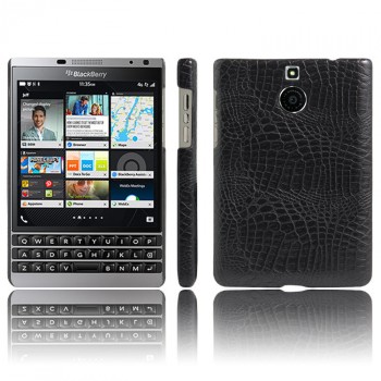 Чехол накладка текстурная отделка Кожа для BlackBerry Passport Silver Edition 