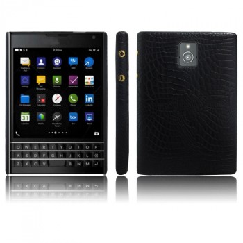 Чехол задняя накладка для Blackberry Passport с текстурой кожи крокодила