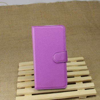 Чехол портмоне подставка на магнитной защелке и отсеком для карт для Google LG Nexus 5 Фиолетовый