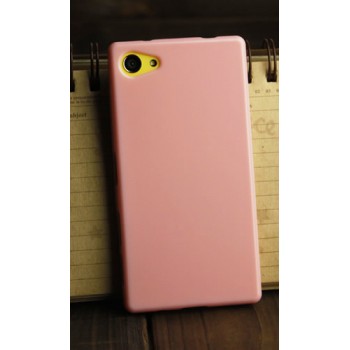 Силиконовый глянцевый непрозрачный чехол для Sony Xperia Z5 Compact  Розовый