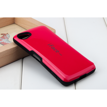 Силиконовый глянцевый непрозрачный чехол с нескользящими гранями для Sony Xperia Z5 Compact  Красный