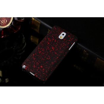 Пластиковый непрозрачный матовый чехол с голографическим принтом Звезды для Samsung Galaxy Note 3  Красный