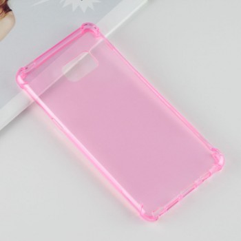 Силиконовый матовый полупрозрачный чехол с усиленными углами для Samsung Galaxy Note 7 Розовый