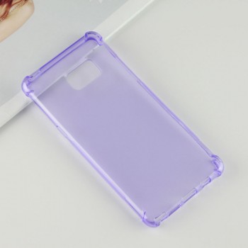 Силиконовый матовый полупрозрачный чехол с усиленными углами для Samsung Galaxy Note 7 Фиолетовый