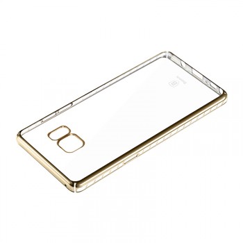 Силиконовый матовый полупрозрачный чехол текстура Металлик для Samsung Galaxy Note 7 