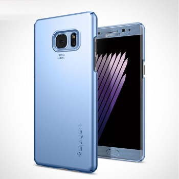 Пластиковый непрозрачный матовый чехол с улучшенной защитой элементов корпуса для Samsung Galaxy Note 7  Синий
