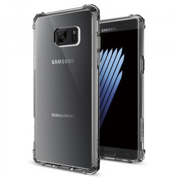 Силиконовый матовый полупрозрачный дизайнерский фигурный противоударный чехол для Samsung Galaxy Note 7 Черный