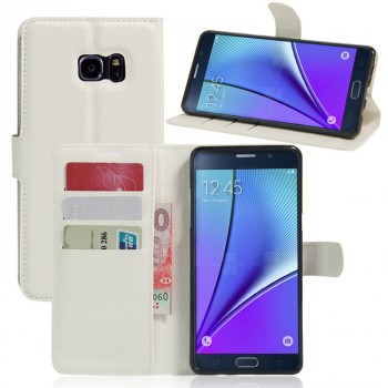 Чехол портмоне подставка на силиконовой основе на магнитной защелке для Samsung Galaxy Note 7  Белый