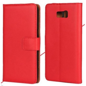Чехол портмоне подставка на пластиковой основе на магнитной защелке для Samsung Galaxy Note 7 Красный