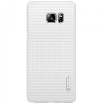 Пластиковый непрозрачный матовый нескользящий премиум чехол для Samsung Galaxy Note 7 Белый