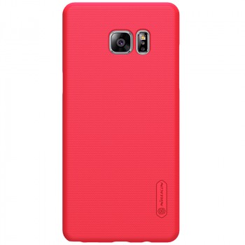 Пластиковый непрозрачный матовый нескользящий премиум чехол для Samsung Galaxy Note 7 Красный