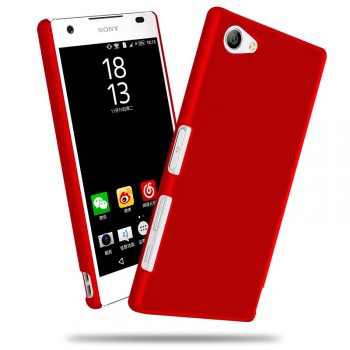 Пластиковый непрозрачный матовый чехол для Sony Xperia Z5 Compact Красный