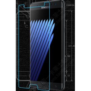 Ультратонкое износоустойчивое сколостойкое олеофобное защитное стекло-пленка на плоскую часть экрана для Samsung Galaxy Note 7
