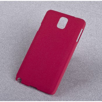 Пластиковый непрозрачный матовый чехол с повышенной шероховатостью для Samsung Galaxy Note 3 Красный
