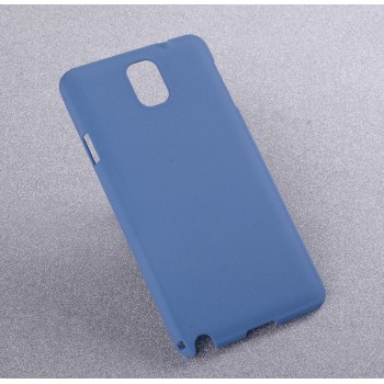 Пластиковый непрозрачный матовый чехол с повышенной шероховатостью для Samsung Galaxy Note 3 Голубой