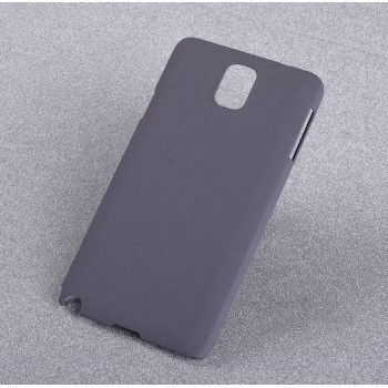 Пластиковый непрозрачный матовый чехол с повышенной шероховатостью для Samsung Galaxy Note 3 Серый