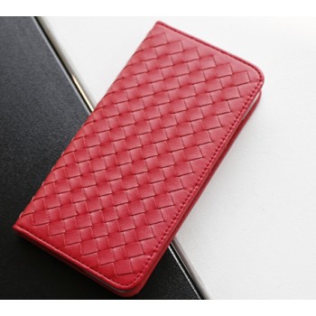Чехол портмоне подставка текстура Кирпичи на пластиковой основе для Xiaomi MI5 Красный