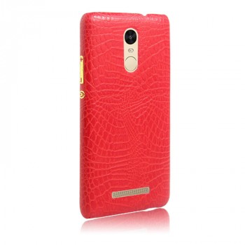 Чехол накладка текстурная отделка Кожа для Xiaomi RedMi Note 3  Красный
