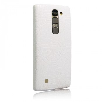 Чехол накладка текстурная отделка Кожа для LG Magna Белый