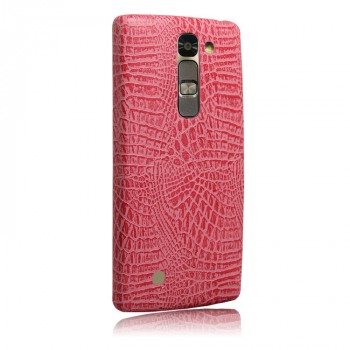 Чехол накладка текстурная отделка Кожа для LG Magna Розовый