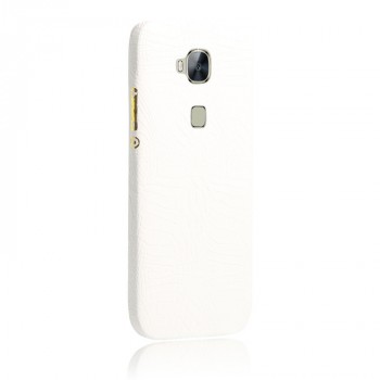 Чехол накладка текстурная отделка Кожа для Huawei G8  Белый
