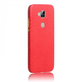 Чехол накладка текстурная отделка Кожа для Huawei G8  Красный