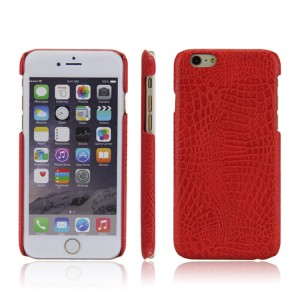 Чехол задняя накладка для Iphone 6/6s с текстурой кожи Красный