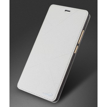 Чехол горизонтальная книжка подставка текстура Линии на силиконовой основе для Meizu M3s Mini Белый